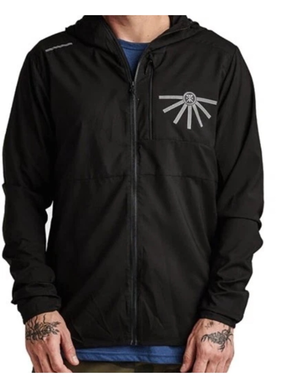 Roärk men’s Run Amok Secondwind 2.0 full zip hooded size Large